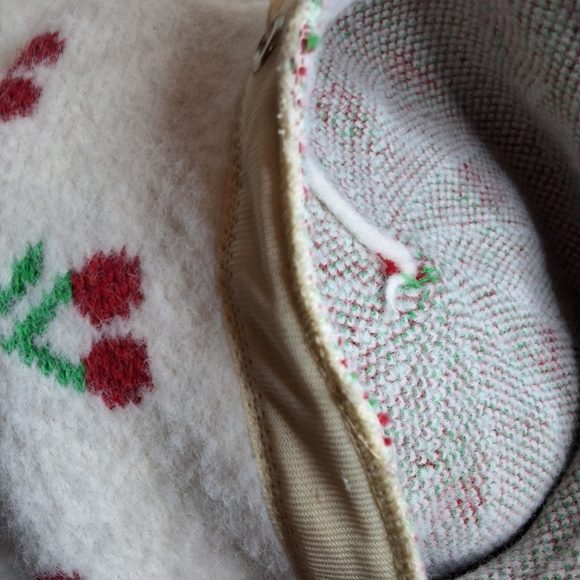 Maeve Anthropologie Cream Cherry Print Wool Blend Beret main image 10